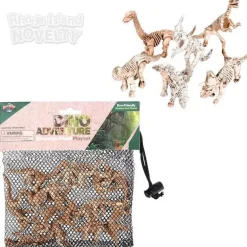 12 Piece Dino Fossil Mesh Bag Play Set