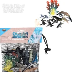 12 Piece Dolphin And Whale Mesh Bag Play Set