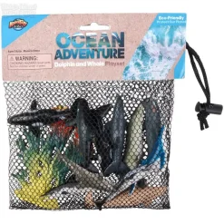 12 Piece Dolphin And Whale Mesh Bag Play Set
