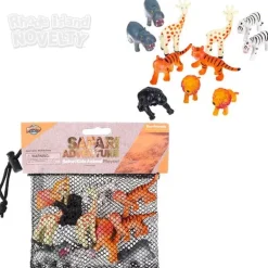 12 Piece Safari Kids Mesh Bag Play Set