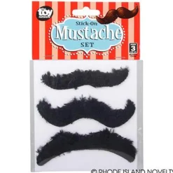 3.5" 3 Piece Stick On Mustache Set