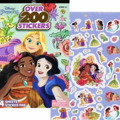 Princess 4 Sheet Foil Cover Sticker Pad, 200+ Stickers