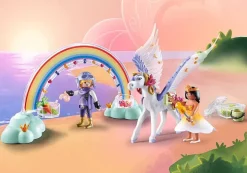 Princess Magic: Pegasus with Rainbow in the Clouds