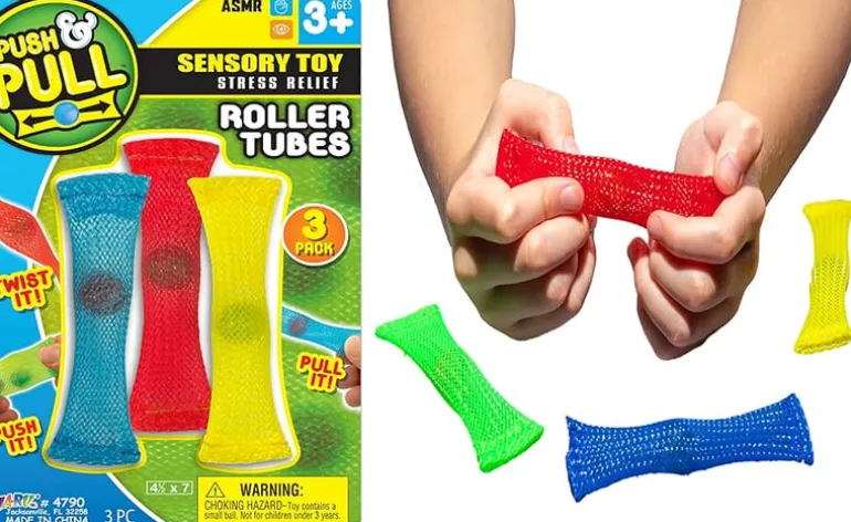 Push & Pull Sensory Toy Roller Tubes