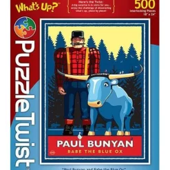 Puzzle Twist - Paul Bunyan & Babe The Blue Ox - 500 Piece Puzzle