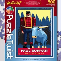 Puzzle Twist - Paul Bunyan & Babe The Blue Ox - 500 Piece Puzzle
