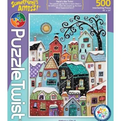 Puzzle Twist - Winter City - 500 Piece Puzzle
