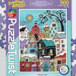 Puzzle Twist - Winter City - 500 Piece Puzzle