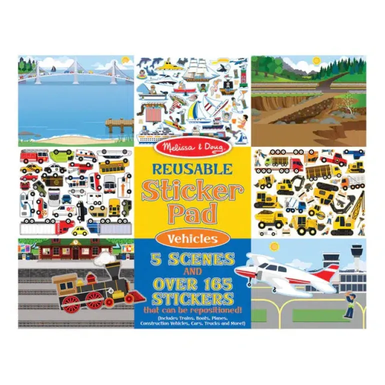 Reusable Sticker Pad - Vehicles