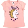 RMLA Girls Blush 4-6X Foil Screen T-Shirt