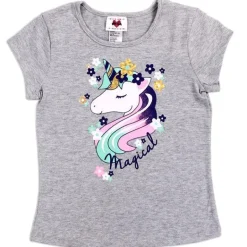 RMLA Girls Grey 4-6X Foil Screen T-Shirt