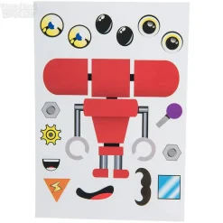 Robot Character Sticker Set - 12 Pieces