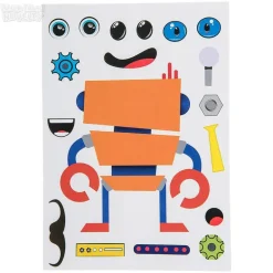 Robot Character Sticker Set - 12 Pieces