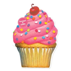 Scratch & Sniff Birthday Card - Cherry Cupcake