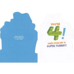 Scratch & Sniff Birthday Card - Age 4 Vanilla Cake