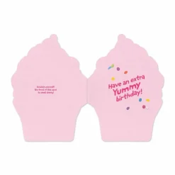Scratch & Sniff Birthday Card - Cherry Cupcake