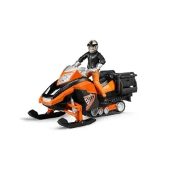 Snowmobile with Driver and Accessories