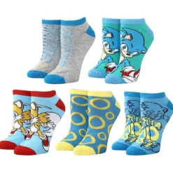 Sonic the Hedgehog 2 Logo 5 Pair Ankle Socks