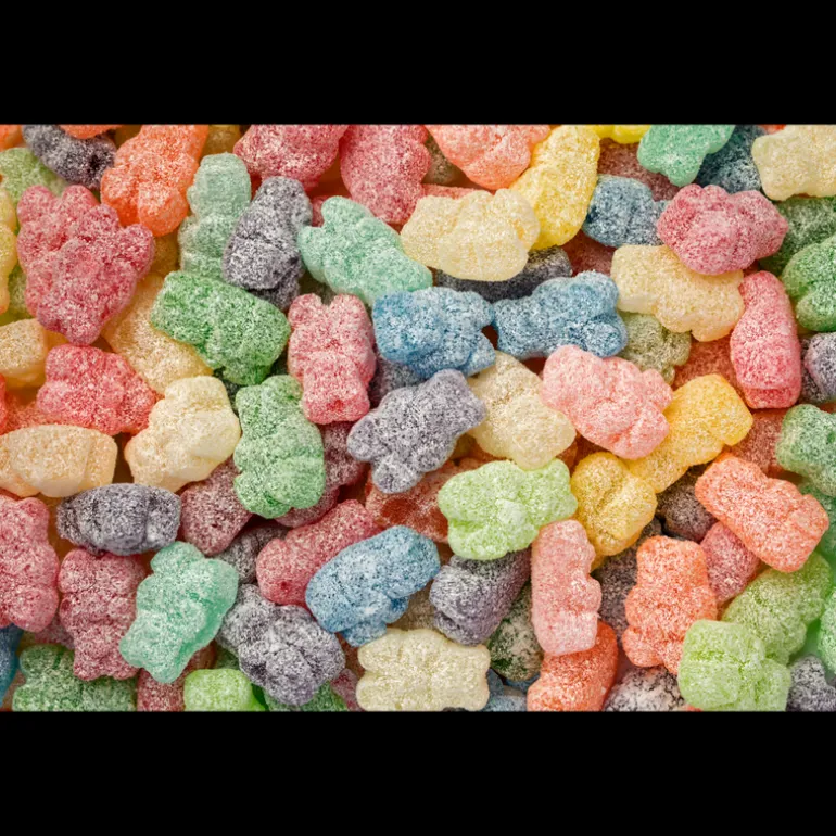 Sour 12 Flavor Gummi Bears 7 oz. Peg Bag