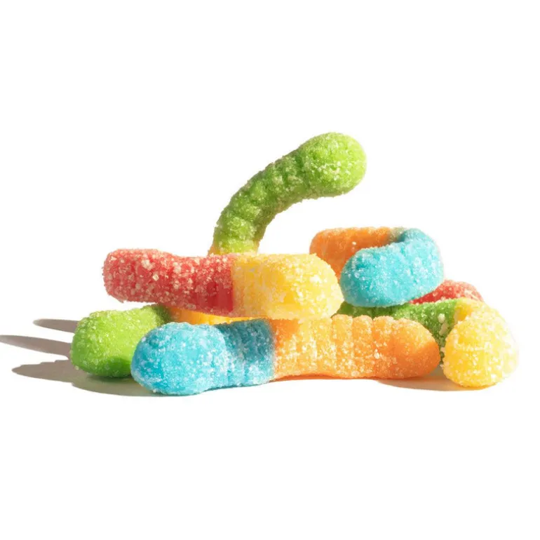 Sour 12 Flavor Mini Gummi Worms 7 oz. Peg Bag