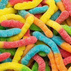 Sour Large Neon Gummi Worms 4.5 lb. Bag