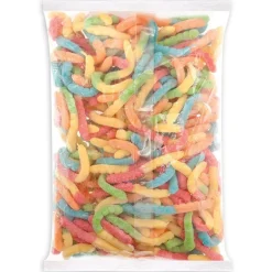 Sour Large Neon Gummi Worms 4.5 lb. Bag