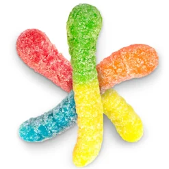 Sour Mini Neon Gummi Worms 4.5 lb. Bag