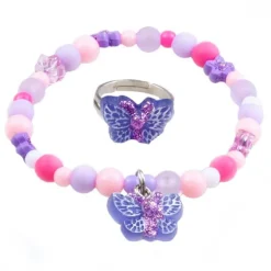 Sparkle Butterfly Bracelet & Ring Set