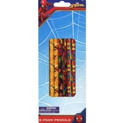 Spiderman 6 Pack Pencils on blister card