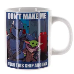Star Wars The Mandalorian Grogu "Don't Make Me" Meme 16 oz. Ceramic Mug