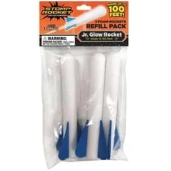 Stomp Rocket Junior Refill Pack - Includes 3 Glow in the Dark Rockets