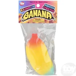 4.75" Stretch And Squeeze Rainbow Banana
