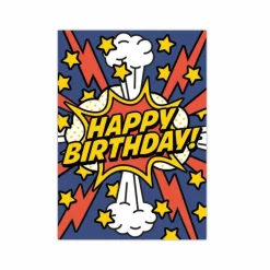 Super Hero Foil Birthday Card