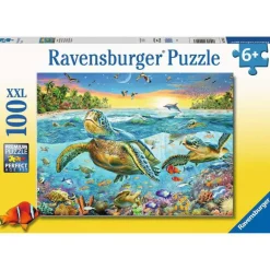 Swim with Sea Turtles 100 Piece Puzzle