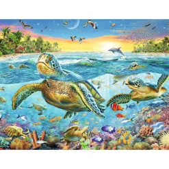 Swim with Sea Turtles 100 Piece Puzzle