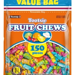 Tootsie Assorted Fruit Chew Rolls Fruity Flavored Candy 37 oz. Resealable Bag