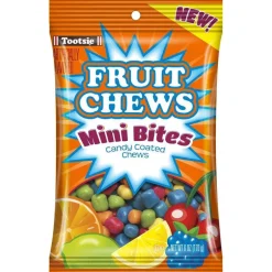 Tootsie Fruit Chew Mini Bites Candy Coated Chews - 6 oz. Bag