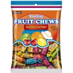 Tootsie Fruit Chews Assorted Fruit Rolls 5.8-oz. Bag