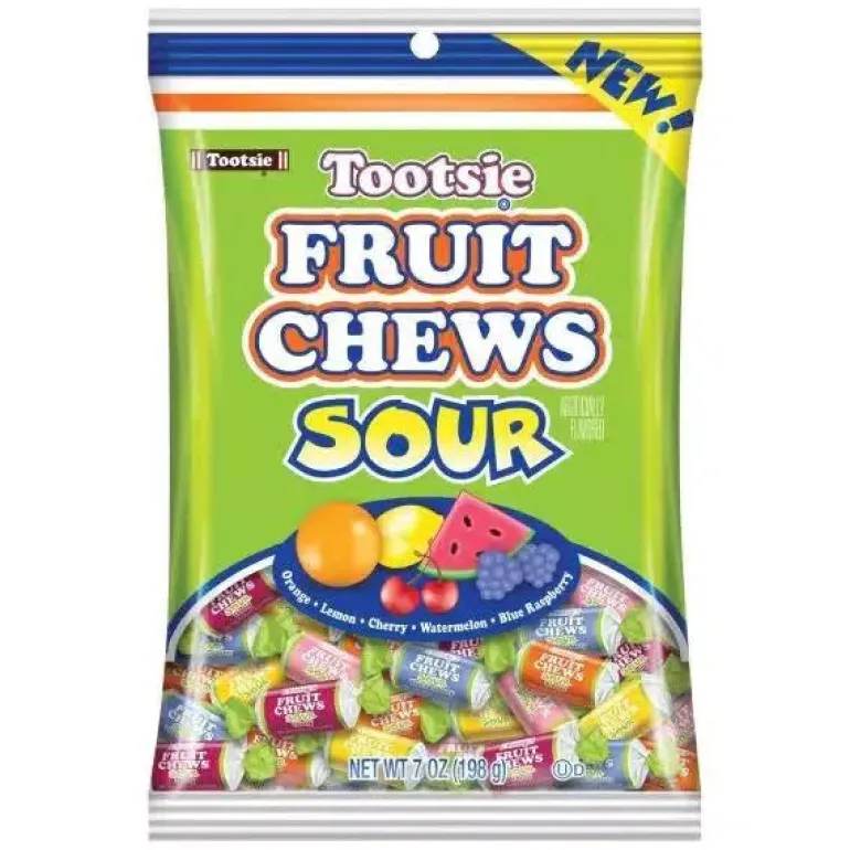 Tootsie Sour Fruit Chews 7 oz. Peg Bag