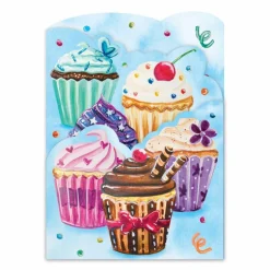 Tri Fold Birthday Card - Cupcake