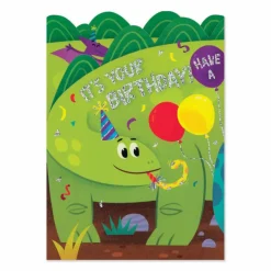 Tri Fold Birthday Card - Dinosaur