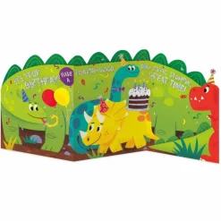 Tri Fold Birthday Card - Dinosaur