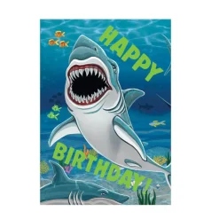 Tri Fold Birthday Card - Realistic Shark