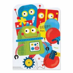 Tri Fold Birthday Card - Robots