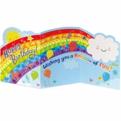 Tri Fold Birthday Card - Rainbow