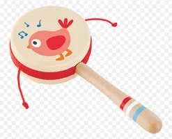 Twittering Bird Drum Shaped Rattle