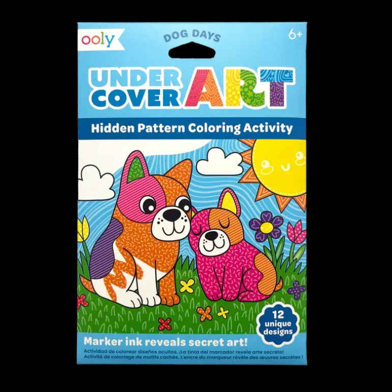 Undercover Art Hidden Pattern Coloring Activity Art Cards - Dog Days