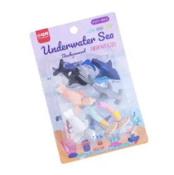 Underwater Sea Mini Erasers Card