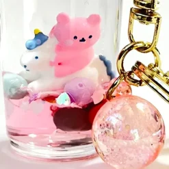 Unicorn Bear Boba Key Charm