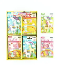 Unicorn Series Mini Erasers Card